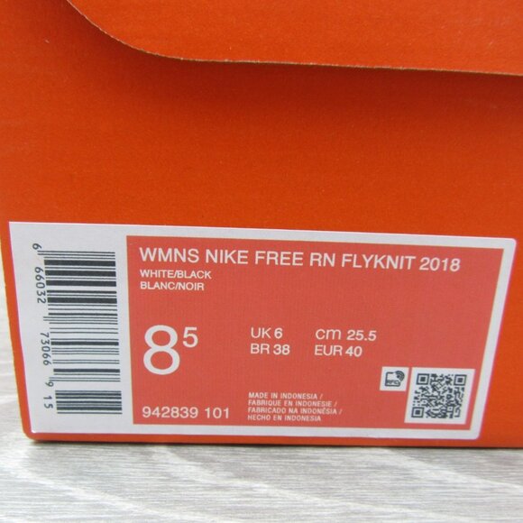 Nike Free RN Flyknit 2018 Women's Size 8.5 Running Shoes Black NEW - Picture 13 of 13
